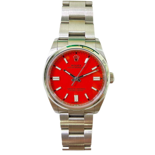 Rolex Oyster Perpetual 126000 Coral Red Dial Sep 20